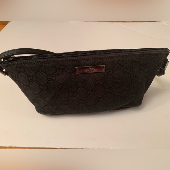 Gucci Boat Mini GG Monogram Pochette Black Excellent Condition - Picture 6 of 16